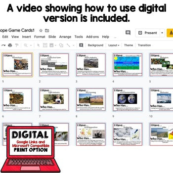 Europe Game Cards, Geography Test Prep, Print & Digital Distance Learning - preview 2