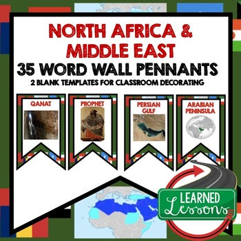 Middle East North Africa Word Wall World Geography Word Wall Geography Posters - preview 1