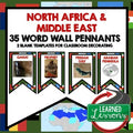Middle East North Africa Word Wall World Geography Word Wall Geography Posters - preview 1
