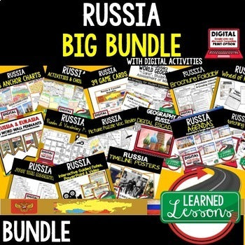 Russia & Eurasia Geography Bundle | World Geography Activities | Print & Digital - preview 1