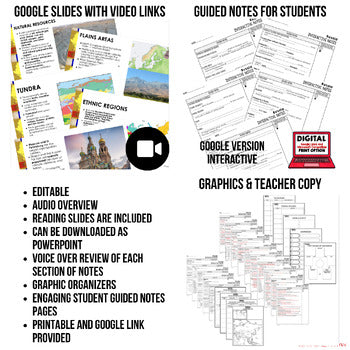 Russia Notes & PowerPoints Google, World Geography Guided Notes | - preview 2