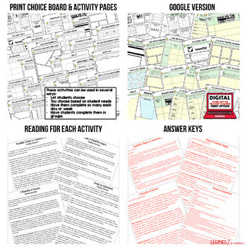 Civil Rights Movement Activities, Civil Rights Choice Board, Print & Google - preview 2