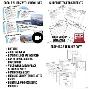 Australia, Antarctica Guided Notes & PowerPoints, World Geography Guided Notes - preview 2