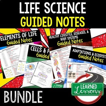 Life Science Guided Notes for Students and Teacher BUNDLE  (Life Science Bundle) - preview 1