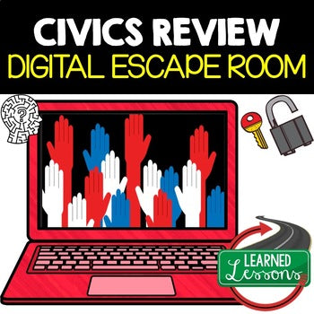 Civics Overview Digital Escape Room, Breakout Room Activity Pages No Prep - preview 1