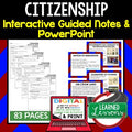 Citizenship Guided Notes and PowerPoint, Google & Print - preview 1