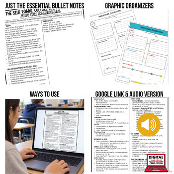 SILK ROAD Outline Notes, Silk Road Bullet Notes, Unit Review, Test Prep - preview 2