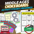 World History Middle Ages Choice Board Activities Feudalism & Crusades Readings - preview 1