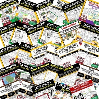Latin America Geography Bundle | World Geography Activities | Print & Google - preview 3