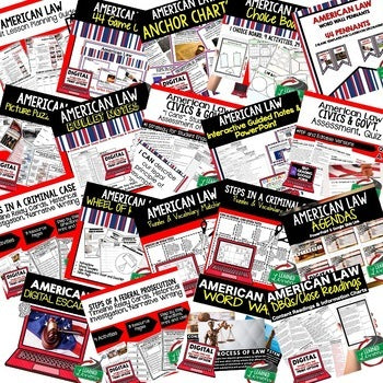 American Law Bundle | Civics & Government Activities | Print & Google - preview 2