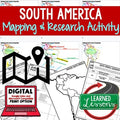 South America Geography Mapping Activity, Mapping South America PRINT &  DIGITAL - preview 1