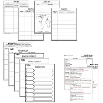 Early Man Notes, Guided Notes & PowerPoints, World History Google Link & Video - preview 3