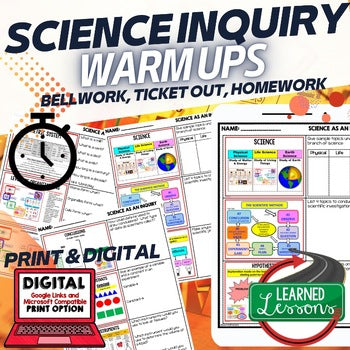 Scientific Method & Science Inquiry Bell Ringers | NGSS Science Warm Ups - preview 1