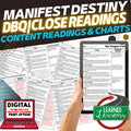 Manifest Destiny DBQ Close Reading Textbook Replacement Google Print - preview 1