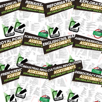 Modern World History Assessments Bundle | Tests & Quizzes | Editable - preview 2