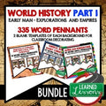 World History Word Wall Bundle | Ancient Civilizations Vocabulary | 300+ Terms - preview 1