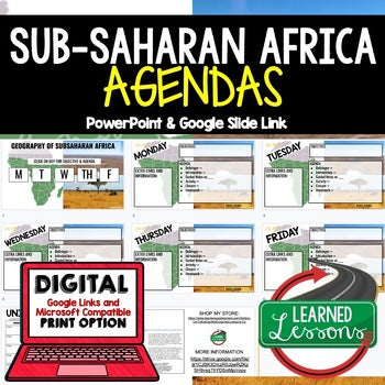Africa Agenda PowerPoint & Google Slides World Geography Agenda - preview 1