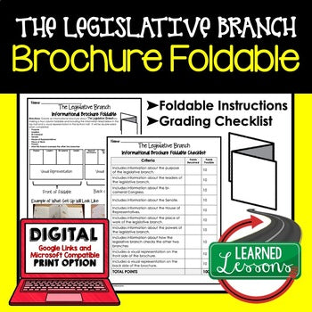 Legislative Branch Activity, Legislative Branch Foldable - preview 1