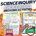 Basic Science & Inquiry Activities Choice Board, Digital Learning, Google - preview 1
