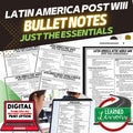 Latin America Post WWII Outline Notes, Bullet Notes, Unit Review, Test Prep - preview 1