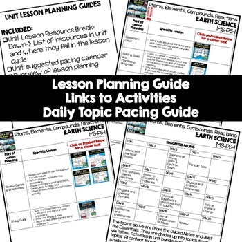 Atoms Lesson Plan Guide | NGSS | Earth Science Lesson Plans - preview 2