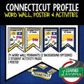 Connecticut History Word Wall, State Profile, Connecticut Activities Posters - preview 1