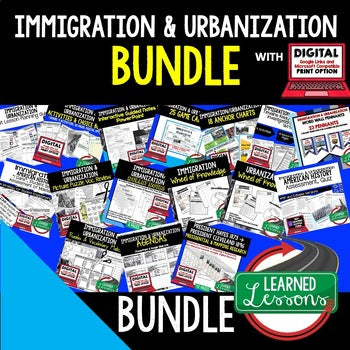 Immigration & Urbanization Activities Bundle | U.S. History Print & Digital - preview 1