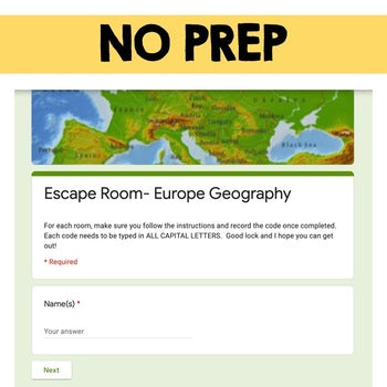 Europe Asia Geography Escape Room | Digital Breakout | World Geography Activity - preview 4