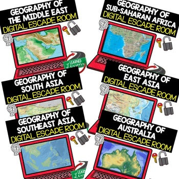 World Geography Escape Room Bundle | Digital Breakout Activities | Geography - preview 3