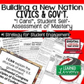 Building a New Nation I Cans & Posters, Self-Assessment of Mastery, CIVICS - preview 1