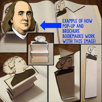 Benjamin Franklin Biography Research, Bookmark Brochure, Pop-Up, Writing - preview 2
