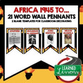 Africa After WWII Word Wall Pennants World History Word Wall - preview 1