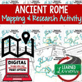 Ancient Rome Map Activity, Mapping The Roman Empire Print, Digital, & Google - preview 1