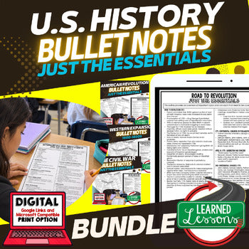 American History Outline Notes Bundle | U.S. History Review & Study Guides - preview 1