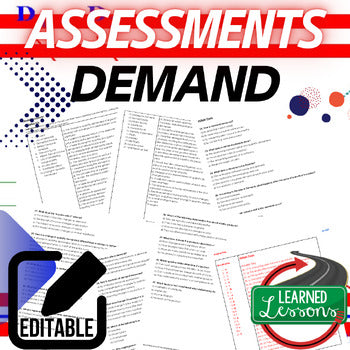 Demand Assessments | Economics Tests & Quizzes | Supply and Demand - preview 1
