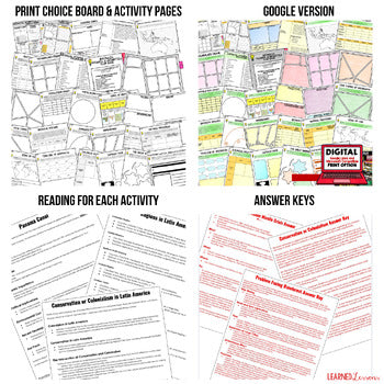 Australia & Oceania Activities, Choice Board, Print & Digital Google Geography - preview 2