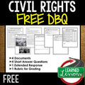 FREE Civil Rights Movement DBQ | Primary Source Analysis | U.S. History - preview 1