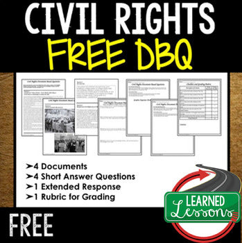 FREE Civil Rights Movement DBQ | Primary Source Analysis | U.S. History - preview 1