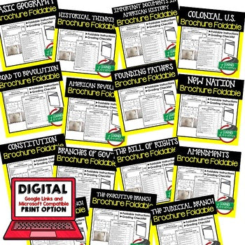 American History Foldable Activities Bundle | Interactive Notebook - preview 3