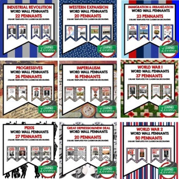 American History Word Wall Bundle | U.S. History Posters & Vocabulary Activities - preview 2