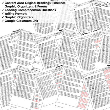Five Themes of Geography DBQ Reading Activity Google DBQ Close Reading - preview 2