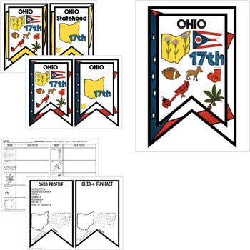 Ohio History Word Wall, State Profile, Ohio Activities US History Posters - preview 2
