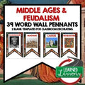 Middle Ages Vocabulary | Medieval Europe Word Wall Posters - preview 1