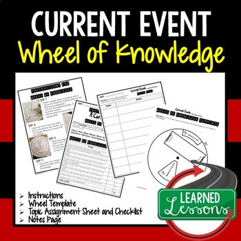 Current Event Activity, Wheel of Knowledge (Interactive Notebook) - preview 1