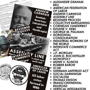 Age of Industry Gilded Age Word Wall Activity Pages U.S. History Word Wall - preview 2