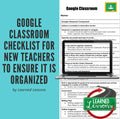 Google Classroom Checklist for Teacher Organization | Back to School - preview 1