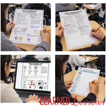 Elements & Reactions Outline Notes, Elements Bullet Notes Physical Science Notes - preview 4