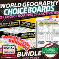 World Geography Activities, Readings, Choice Boards, Geography Bundle - preview 1
