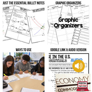 Price, Supply, Demand Outline Notes, Bullet Notes, Unit Review, Economic Notes - preview 2