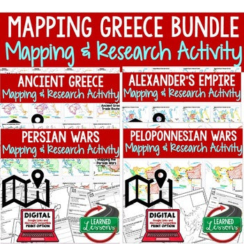 Ancient Greece Map Activities Bundle | Alexander the Great | Print & Digital - preview 1